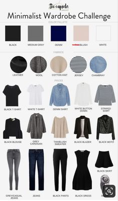 Mode Ab 50, Wardrobe Challenge, Minimalist Wardrobe Capsule, Capsule Wardrobe Casual, Minimalist Moda, Capsule Wardrobe Women, Classic Capsule Wardrobe, Minimal Wardrobe