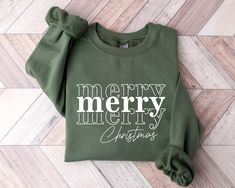 Christmas Sweatshirt, Merry Christmas Sweatshirt, Merry Christmas Hoodie Winter Sweatshirt, Merry Merry Happy, Stay Home  ORDER INSTRUCTIONS  ➤ Check and review all listing photos. ➤ Pick up your item's size and color from drop down menus. ➤ Choose the quantity. ➤ Click "Add to Cart" button. ➤ Fill in the personalization box as recommended if provided.  ➤ You can go back to add more item or you can complete the checkout process. ➤ Click "Proceed to Check Out".  WHICH SIZE FITS ME BEST  ➤ In each Christmas Sweatshirt Ideas, Womens Christmas, Cheer Shirts, Christmas Crewneck, Xmas Shirts, Holiday Sweatshirt, Sweater Christmas, Winter Sweatshirt, Christmas Hoodies