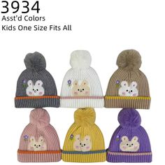 the children's beanie hat is available in five different colors and sizes, including one