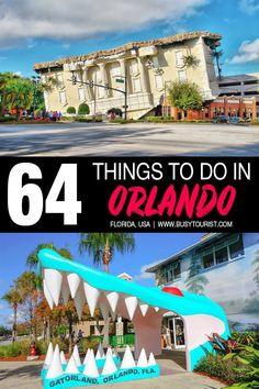 there are two pictures with the words things to do in orlando