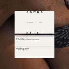 Sense of Self - Brand Identity + Print Collateral Editorial Business Card, Spa Brand Identity, Self Care Branding, Care Card Design, Minimal Editorial, Branding Collateral, Brand Card, Self Branding, Business Card Design Inspiration