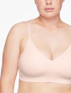 This wireless T-shirt bra checks all the boxes: great shape & lift, smooth under clothes, so comfy you might forget you’re wearing it. Made with Precise Sizing™ to fit everyone from A to G. Built-in foam cups for shape & nipple coverage Precise Sizing™ — 3x more sizes than other wireless bras Adjustable straps Adjustable back closure Cool-touch, silky, lightweight microfiber True to size Moderate coverage Precise Sizing™ uses the idea of lettered sizing with scaled cup sizes for a better, more comfortable fit. Specially designed to alleviate issues small bands with large cups experience. XS—3X: best for up to C ½ cups XS+—XL+: best for D–E ½ cups XS++—XL++: best for F–G cups 76% nylon/24% Spandex Machine wash in cold, lay flat to dry Use a lingerie bag for machine wash 30d Bra, 32f Bra, 32a Bra, Wireless Bras, 32d Bra, Foam Cups, Full Coverage Bra, Cup Sizes, Wireless Bra