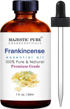 PRICES MAY VARY. 100% Pure and Natural: Majestic Pure essential oils are 100% pure and natural, premium grade oils. This means they are free from toxins, additives, or any nasty chemicals. Completely unfiltered and undiluted for the best result Helps Prevent Moisture-Loss: Majestic Pure Frankincense Essential Oil promotes vital-looking skin and can be used for topical applications by first diluting it with a carrier oil of your choice. This oil can't be applied on your skin on it's own, for topi Skin Tightening Essential Oil, Oils For Hair, Aromatherapy Massage, Grade 10, Natural Aromatherapy, Frankincense Oil, Essential Oils For Skin, Essential Oils For Hair, Frankincense Essential Oil