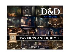 tavern and rooms for d & d artwork work