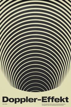 an advertisement for doppler - effekt, with black and white circles