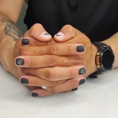 Mens Manicure Design, Men Manicure Design, Nails Hombres, Masculine Nail Art, Male Manicure