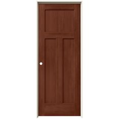 a wooden door on a white background