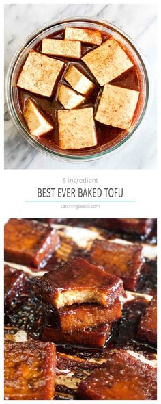 the different types of baked tofu are shown