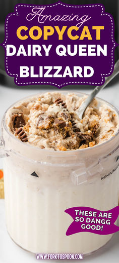 Creating your own copycat DQ Blizzard at home is easier than you might think! Customize your dessert with a variety of mix-ins to achieve the perfect flavor and texture every time! Reese’s Ninja Creami Recipe, Ninja Creami Frosty, Ninja Creami Dairy Queen Blizzard, Ninja Creami Blizzard, Best Ninja Creami Recipes, Cremi Ninja Recipes, Reeses Cups Recipe, Creami Ninja Recipe, Ninja Creami Ice Cream Recipes