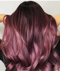 Hair Color For Morena, Lilac Hair Color, Rambut Brunette, Ombré Hair, Pink Highlights