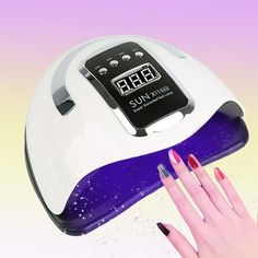 This powerful 280W UV LED Nail Lamp is designed to provide professional-grade results for your gel nail care needs. With 66 evenly distributed UV and LED bulbs, it ensures even curing of a variety of gel polishes, including primers, topcoats, and color polishes. The convenient timer settings, ranging from 10 to 99 seconds, allow you to choose the appropriate curing time based on the thickness of the gel. The infrared automatic sensor offers hands-free operation, making the process hassle-free. S Nail Led Light, Gel Nail Lamp, Nail Uv Lamp, Nail Led Lamp, Best Led Nail Lamp Uv Gel, Led Nail Lamp, Uv Lamp, Display Screen, Uv Led