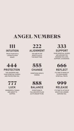 an iphone screen showing the numbers for angel numbers, which are displayed in different languages