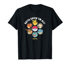 PRICES MAY VARY. Officially Licensed by Pokémon Graphic Artwork: H02200 PPKM-0048 Lightweight, Classic fit, Double-needle sleeve and bottom hem Catch Em All, Graphic Artwork, Branded T Shirts, Top Styles, Fashion Branding, Pokemon, Mens Graphic Tshirt, T Shirts, Mens Tops