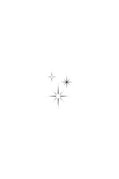 three snowflakes are shown in the sky with one star above them, and two stars below it