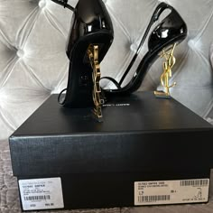 Ysl Opyum 110 Heels. Stunning On And Never Worn Out Of The House. Lyss Boss, Heels Aesthetic, Ysl Heels, Shoes Heels Classy, Fashion Shoes Heels, Ysl Shoes, Stunning Shoes, Heels Classy, Fancy Shoes