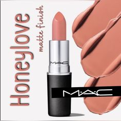 A Creamy Rich Lipstick Formula With High Colour Payoff In A No-Shine Matte Finish. -> Honeylove, Light Beige Tone With Rose ---> Creamy Matte Finish ---> Long-Wearing, 10 Hours ---> Non-Feathering, 10 Hours Brand New In Box. Full-Size. Authentic. Nude Lip Makeup, Makeup Mac, Mac Makeup, Nude Lip, Matte Lipstick, Makeup Lipstick, Light Beige, Makeup Cosmetics, Mac Cosmetics