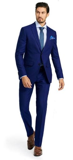 The perfect Men's Custom Suit in Newton Blue fabric, perfect for your wardrobe. Shop a wide selection of Men's Custom Suits, blue suits, navy suits & more at INDOCHINO. FREE Shipping on orders over $150. Wedding Suits Men Blue, Best Business Casual Outfits, Suits Men, Mens Fashion Edgy