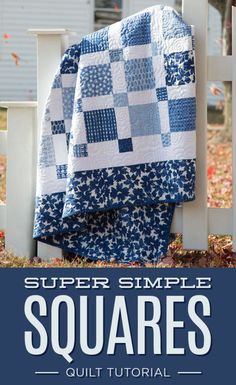 Watch this Simple Easy Squares Quilt Tutorial. Today’s Super Simple Squares Quilt is as easy as boiling an egg – maybe easier- but you can count on Jenny to show you the slickest, most efficient way to make it. Återvinna Jeans, Missouri Star Quilt Tutorials, Colchas Quilting, Squares Quilt, Charm Square Quilt, Table Quilt, Missouri Quilt, Hantverk Diy