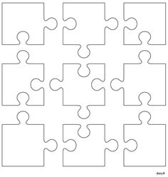 the missing pieces of a puzzle are shown in this printable puzzle piece templates