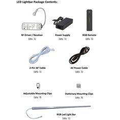 the contents of an electronic device are shown in this diagram, with instructions for how to use it