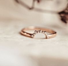 a close up of a ring on a table