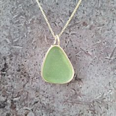 Sterling Silver bezel set genuine Seafoam green sea glass pendant on a 18" chain. 17x25mm Green Sea Glass Jewelry, Sea Glass Necklace Aesthetic, Diy Sea Glass Jewelry, Sea Glass Jewellery, Seaglass Necklaces, Sea Glass Jewelry Diy, Chunky Silver Jewellery, Green Jewellery, Seaglass Necklace