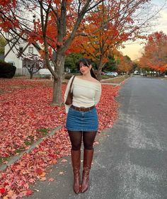 Thanksgiving Outfits Ideas For Women, Fits With Knee High Boots, Farmers Market Winter Outfit, Winter Off The Shoulder Outfit, Size 10 Winter Outfits, 20 Yr Old Outfits, Winter Outfit For Birthday, Red Boots Fall Outfit, Latina Christmas Outfit