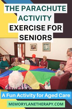 the parachute activity for seniors is shown here