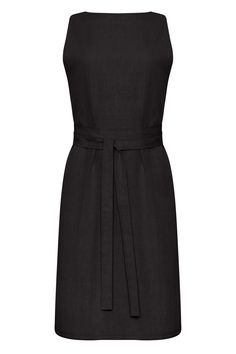 The elegant Isabelle wrap dress is crafted from 100% certified organic cotton. The fabric has a luxurious, soft feel to it and is cut to a beautiful, contemporary shape. It features a long sash belt that brings the waist in, which, along with the subtle A-line shape through the skirt, creates a flattering silhouette.The dress is available in two colours: beige and black. Both are incredibly versatile but look perfect when layered over a plain, long-sleeved cotton top. The dress is finished with Elegant Formal Belted Dress With Tie Waist, Elegant Midi Dress With Tie Waist For Daywear, Fitted Belted Linen Dress For Daywear, Elegant Daywear Dress With Tie Waist, Elegant Midi Dress With Tie Fastening, Elegant Tie Waist Dress For Daywear, Elegant Workwear Dress With Tie Fastening, Black Dress With Belt Detail For Work, Elegant Belted Linen Dress For Work