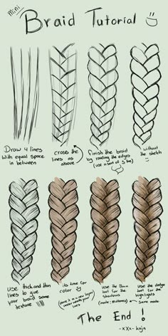 braiding instructions for different types of hair and how to do it in the end