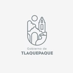 the logo for gobieno de tlaquepaque is shown in grey and white