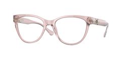 Versace VE3304 | 5339 Transparent Pink 53-18-140 | Rated 5.0, 2 Reviews. | 0VE3304 5339 53 | EZContacts.com Versace Pink, Versace Eyeglasses, Burberry Eyewear, Pink Eye, Heart Face, Ray Ban Eyeglasses, Versace Sunglasses, Designer Eyeglasses, Pink Eyes