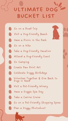 an ultimate guide to the ultimate dog checklist for your pet's owner and family