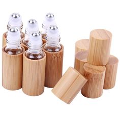 PRICES MAY VARY. Pack of 6,Material:bamboo wooden shell+ Clear glass bottles+ stainless steel roller ball,Size:0.78 inch*2.20 inch. Environmental bamboo appearance,Classic Style withl Roller Ball and Bamboo shell,Make you more natural. Perfect Size for Smaller Applications,Great for Applying Diluted Essential Oils and Blends Directly to the Skin. Secure Independent packaging,non-toxic,will not pollute your precious oil Perfect for travel, and conveniently fits in your purse. The roll balls are m Crochet Teapot, Diluting Essential Oils, Essential Oils For Headaches, Wood Bottles, Diy Perfume, Essential Oils For Sleep, Essential Oil Roller Bottle, Travel Perfume, Roll On Bottles