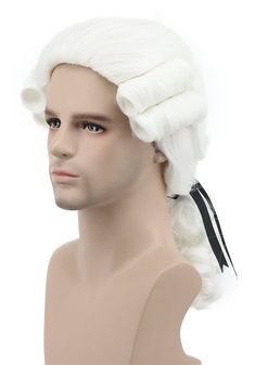 PRICES MAY VARY. 100% Brand New Function: Perfect for halloween cosplay,concerts,theme parties,weddings, dating, anime costume party, daily use and any other occasion Adjustable Size: The size of wig cap is adjustable, the maximum circumference approx 21~24inch/54~62cm(exist 1~2cm normal error) High Quality: 100% high-quality high-temperature synthetic fiber,which is very suitable for long term use Wig color may vary due to different monitor or lights Judge Wig, Colonial Wigs, Mullet Wig, White Wig, Men's Wigs, Wig Party, Wigs Online, Creative Hairstyles, Hair Dye Colors