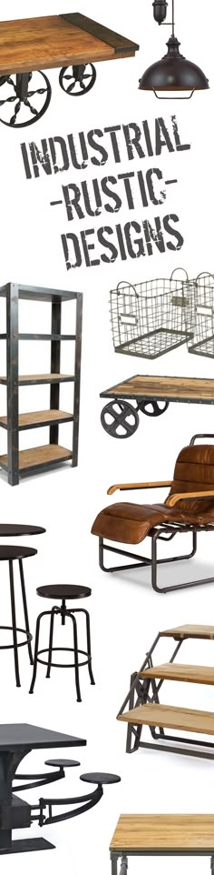 industrial rustic designs for tables and benches