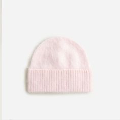 Brushed cashmere beanie Pink Winter Accessories, Fuzzy Beanie, Thrift Wishlist, Wishlist Clothes, Cashmere Hat, Cashmere Beanie, Winter Accessories, Winter Wardrobe, Hats For Women