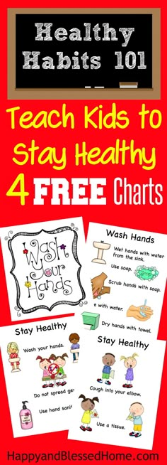 four free worksheets for teaching kids to stay healthy