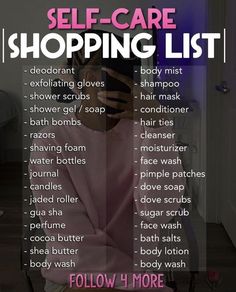 Personal Hygiene Shopping List, Skin Care Shopping List, Skipping Class Tips, Self Hygiene Tips, Baddie Hygiene Products, Shopping For Glow Up, Shower Tips To Smell Good, Body Hygiene Products List, Body Care Steps