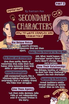 an info sheet describing how to write characters