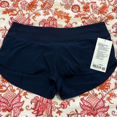 Never Worn New With Tags Forgot To Return Them Perfect Condition! Speed Up Shorts, Clothes Wishlist, Shorts Athletic, Outfits Ideas, Athletic Shorts, Speed Up, Lululemon Athletica, Color Blue, Navy Blue