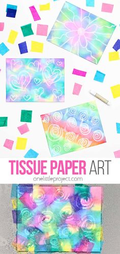 tissue paper art project for kids to make