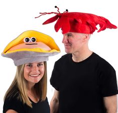 PRICES MAY VARY. This package includes 2 hats, one red lobster hat, and one clam hat. Great for under the sea parties. Both lobster claw costume & clam costume hat are made of a comfortable plush material and come one size fits most adults, and some teens. Attending this year’s lobster fest or clam bake? This 2 pack of hats is great for either occasion! Both the clam and the lobster hats have an inner diameter of approximately 23 inches Perfect high-quality fish hats for an under the sea theme p Clam Costume, Sea Hats, Lobster Costume, Finding Nemo Party, Lobster Fest, Peter And The Starcatcher, Clam Bake, Novelty Hats, Under The Sea Theme