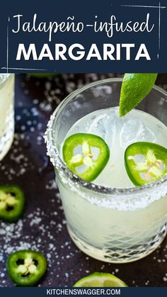 Spice up your cocktail repertoire with our Jalapeño-Infused Margarita recipe! A sultry blend of jalapeños, fresh lime and lemon juices, triple sec and simple syrup for an intriguing mix of heat and sweetness. Be savored by the delightfully spicy kick, followed by the refreshing citrus flavors on your tongue. The recipe also features tips on creating your own jalapeño-infused tequila at home - it's easier than you think! Bartender Ideas, Spicy Jalapeno Margarita, Send Off Party Ideas, Christmas Eve Food, Frozen Watermelon Margarita, Spicy Margarita Recipe, Umbrella Drinks, Spicy Margaritas, Summertime Cocktail