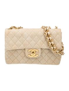 Chanel Shoulder BagBy Karl LagerfeldVintageNeutrals CanvasChain-Link AccentGold-Tone HardwareLambskin TrimChain-Link Shoulder StrapsSingle Exterior PocketLeather Lining & Dual Interior PocketsTurn-Lock Closure at FrontUnfortunately, due to restrictions, this item may not be eligible for shipping in all areas. Pink Chanel Flap, Classic Chanel Bag, Chanel Handbags Pink, Bag Campaign, Purses Chanel, High Fashion Clothing, Chanel Boutique, Chanel Jumbo, Bag Chanel