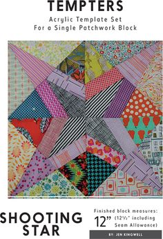 the cover of shooting star quilt pattern book