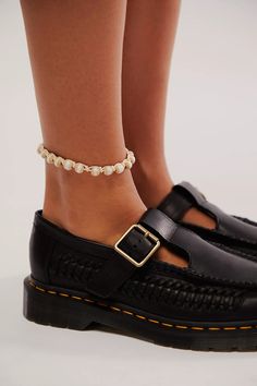 Dr. Martens Adrian T-Bar Loafers | Free People Dress With Loafers, Dr Martens Loafers, Dr Martens Adrian, Shoes Boots Heels, Loafers Outfit, Boho Shoes, Heels Sneakers, Boots Heels, Free People Shoes