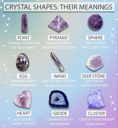 Types Of Crystal Shapes, What Do Crystals Do, Witch Crystals Meaning, Crystals List, Witch Crystals, Witch Spirituality