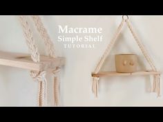 macrame simple shelf - how to make macrame shelves