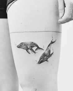 Animal Lover Tattoo, Whale Tattoo, Tattoo Trend, Tattoos For Daughters, Hip Tattoo, Disney Tattoos